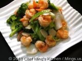 Chef Ming's Kitchen Seafood Entrées Shrimp with Sauteed Vegetables